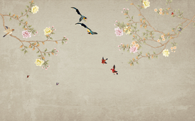 花鸟背景墙