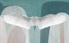 羽毛背景墙 简约羽毛背景墙