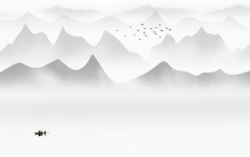 新中式高端山水画 tif分层