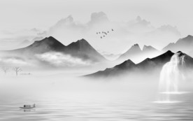 意境高清山水画 tif分层