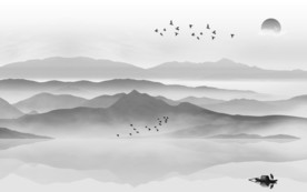 新品高清山水画 tif分层