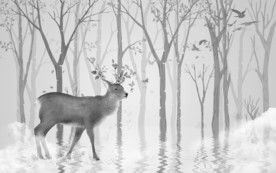 麋鹿 新品奢华画 tif分层