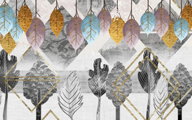 金叶北欧新背景画 TIF分层