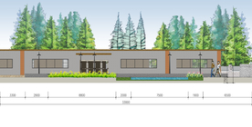 景观剖立面尺寸效果图