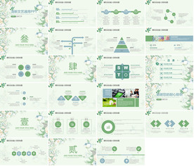 高档春季绿色清新PPT工作汇报