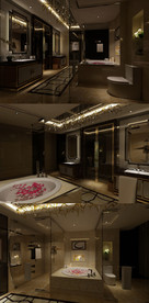 卫生间洗澡间3D效果图