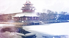 唯美雪景LED背景