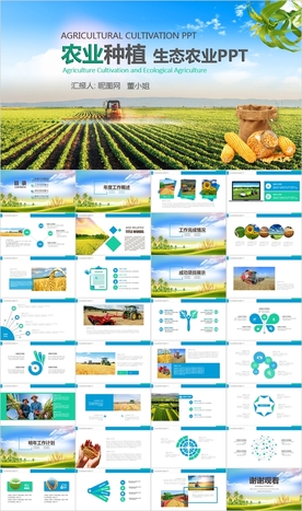 春耕生产绿色农田生态农业PPT