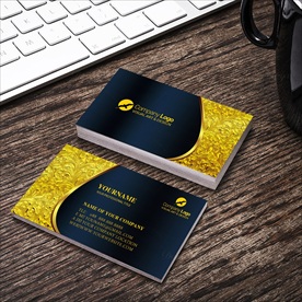 金色高端商务会所名片设计模板