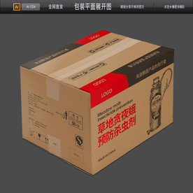 草地贪夜蛾高档包装展开图