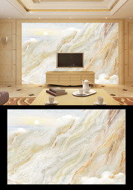 大理石电视背景墙