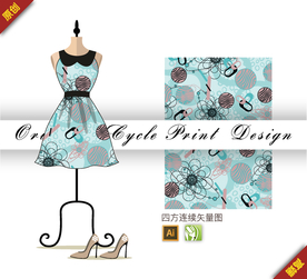 抽象几何条纹四方连续