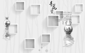 灰色现代新奢华画 tif分层