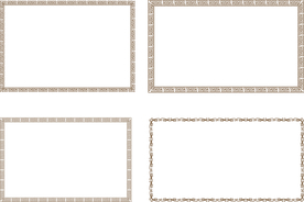 矢量图各种图案的边框相框