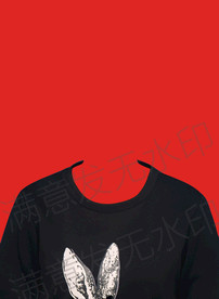 证件照黑色短袖模板