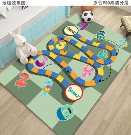 可爱卡通儿童房地毯地垫