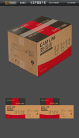 电脑数据线牛皮纸包装箱