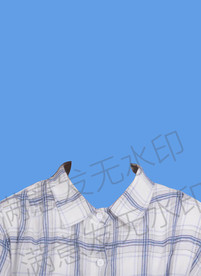 证件照格子衬衫模板