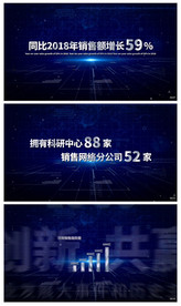 简洁企业科技数据字幕文字展示