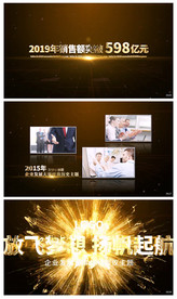 高端金色企业发展历程模板