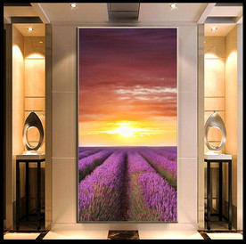 薰衣草玄关装饰画