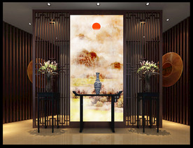 大理石玄关背景墙