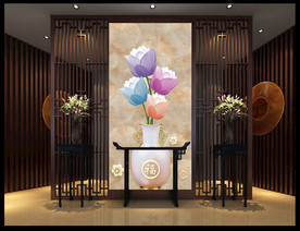插花玄关过道装饰画