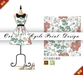 传统木棉四方连续