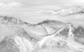 山水石纹背景墙