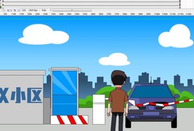 小区门禁铁杆打到车辆5秒