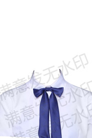 领结白色衬衫证件照模板