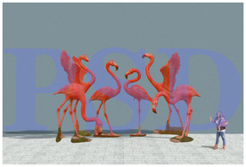 火烈鸟 雕塑设计