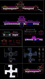 罗汉堂建筑图施工图