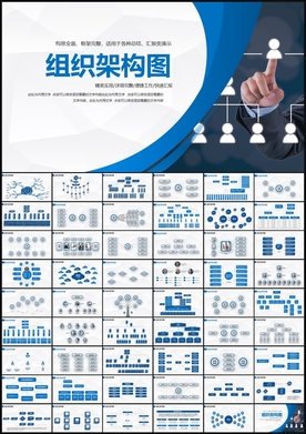 企业公司单位组织架构图PPT