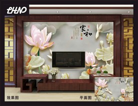 3D电视客厅背景墙
