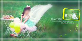 儿童写真摄影模板图片