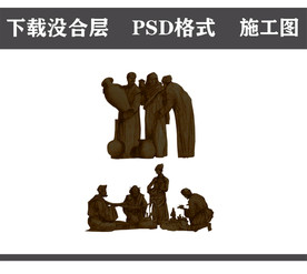 买卖场景 雕塑设计