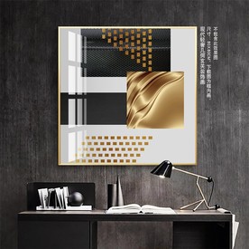 轻奢几何色块装饰画