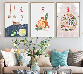 北欧ins餐厅装饰画