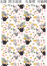 小碎花  花篮  野花 田园风