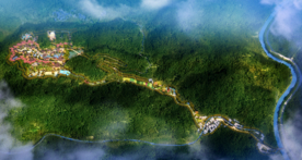 度假酒店鸟瞰图