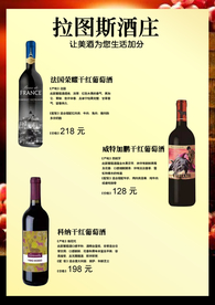 PSD葡萄酒红酒海报宣传单设计