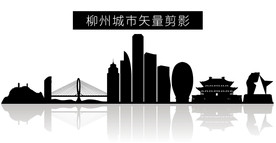 柳州城市矢量剪影