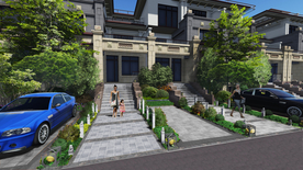 新中式别墅入户景观设计