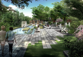 中式住宅景观中心节点设计