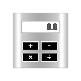 银色金属计算器