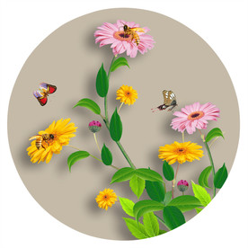 原创高清菊花装饰画壁画