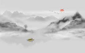 高端水墨山水画