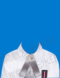 小女孩白色衬衫模板