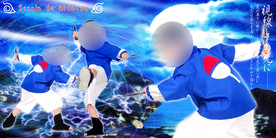 儿童相册模板 蓝色背景